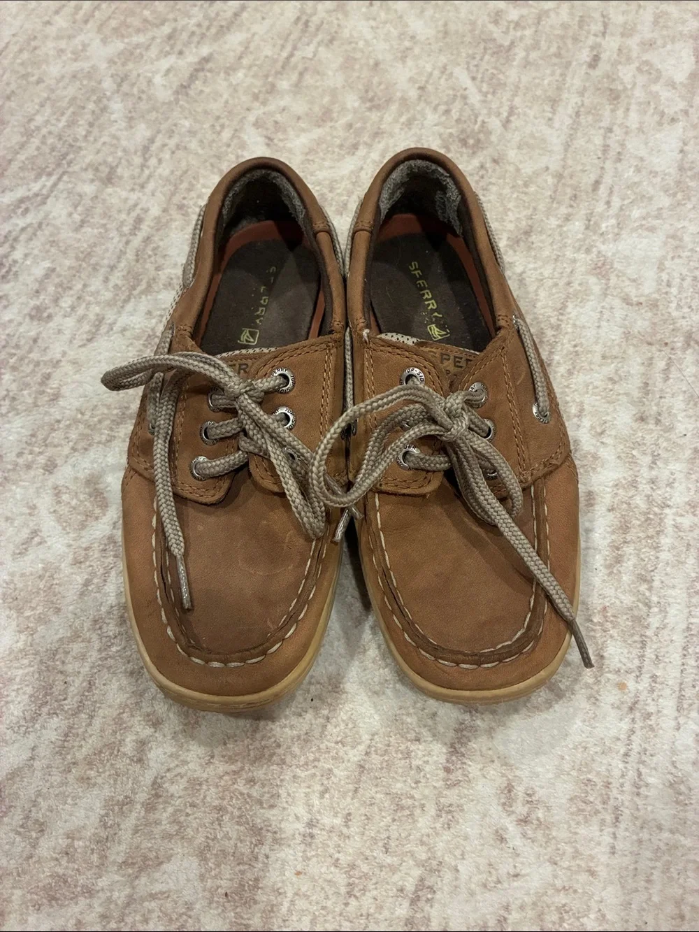 Sperry Kids Brown Lace-Up Moccasins